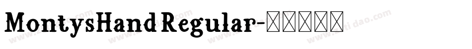 MontysHand Regular字体转换